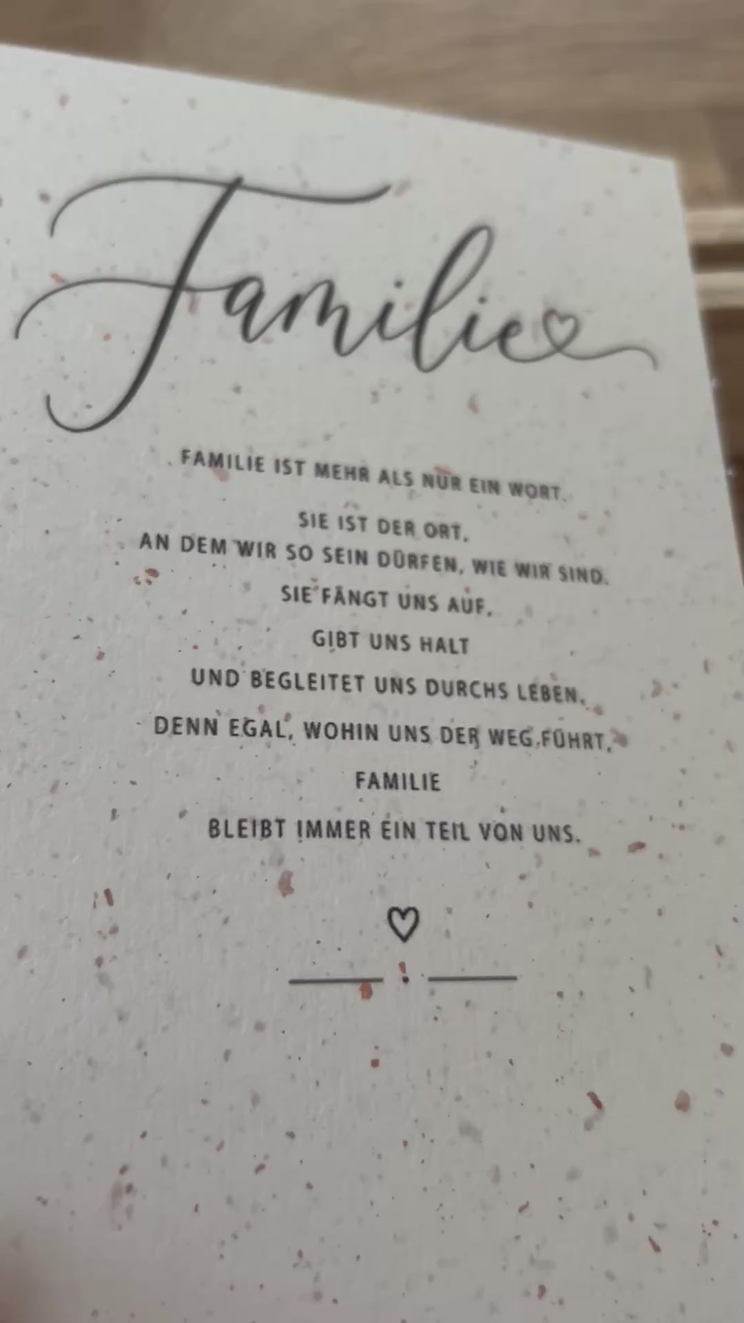Holzständer für Dekokarte